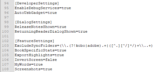 Image of Kobo eReader.conf